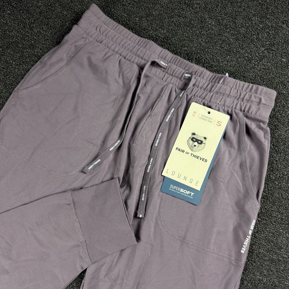 Pair Of Thieves Joggers Men Small Purple Stretch Elastic Waist Athleisure Pants